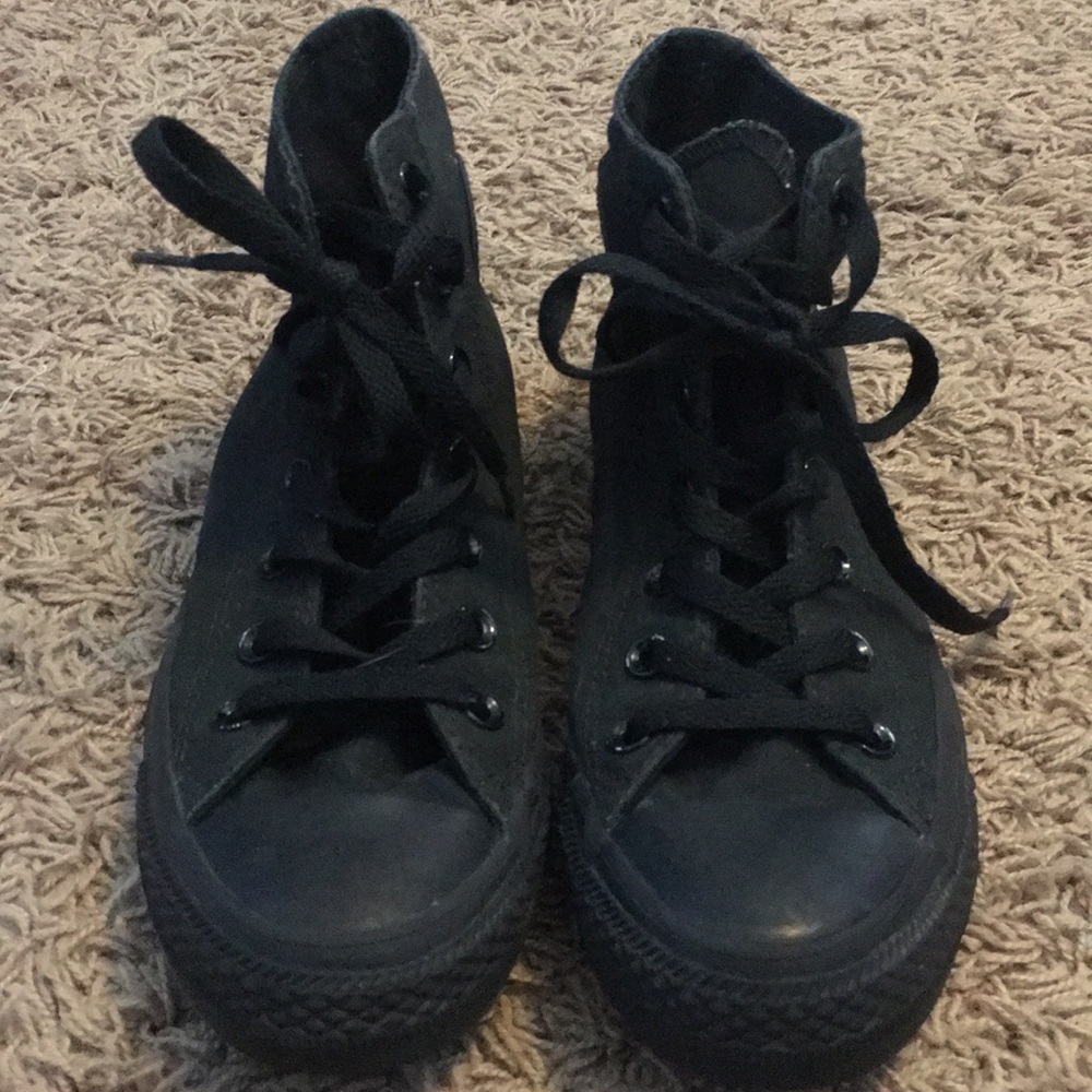 All black Converse hi-top